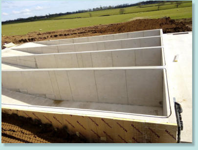 The installation of Slurry digester pits and a biogass CHP unit in Cumbria.